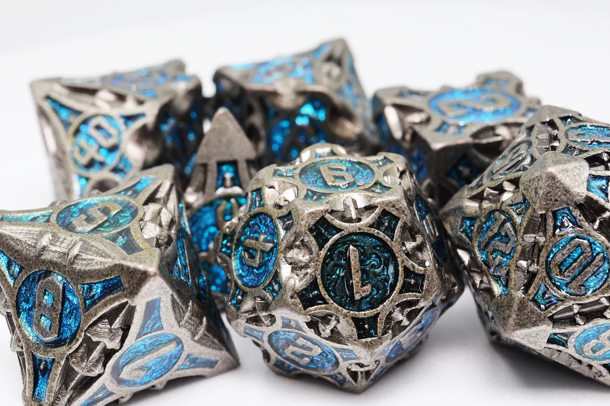 Quiver of Arrows:  Cybernetic Arrow  Metal RPG Dice Set