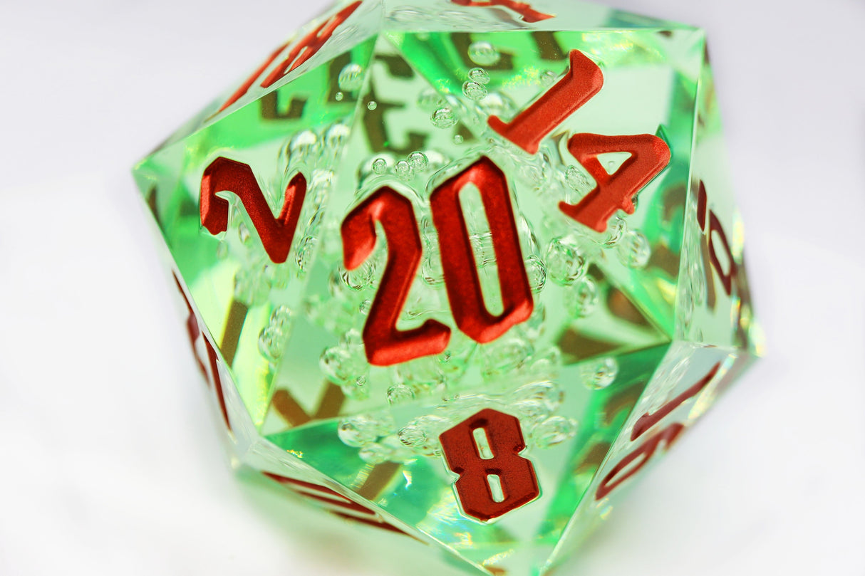 55mm Titan D20 - Sharp Edge Green Bubbles