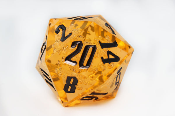 55mm Titan D20 - Sharp Edge Orange Bubbles