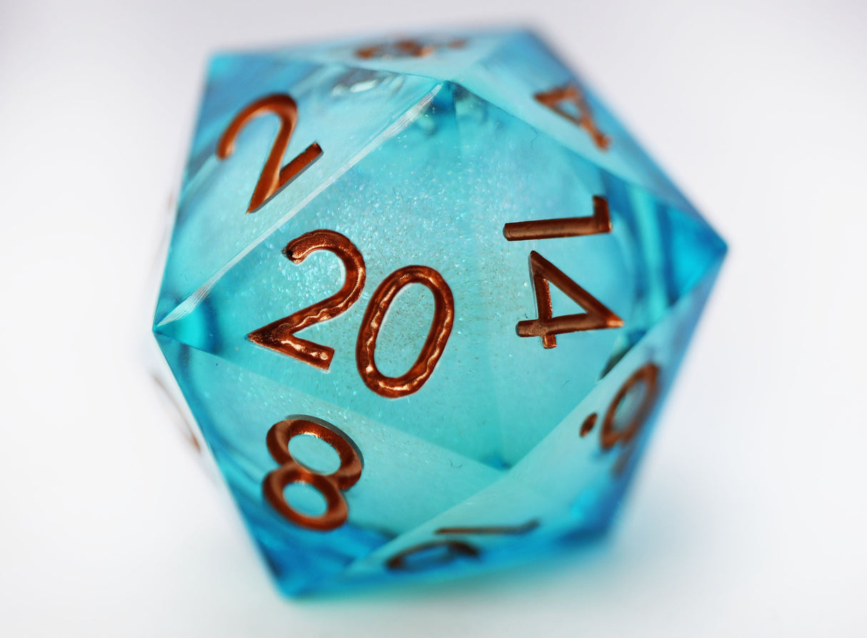 33mm Sharp Edge Liquid Core D20 - Ocean Swirl