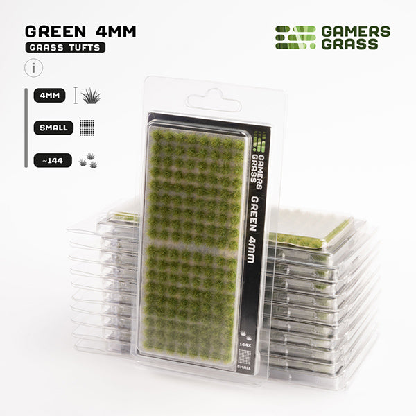 Gamers Grass Tufts: Tufts- Green 4mm- Small