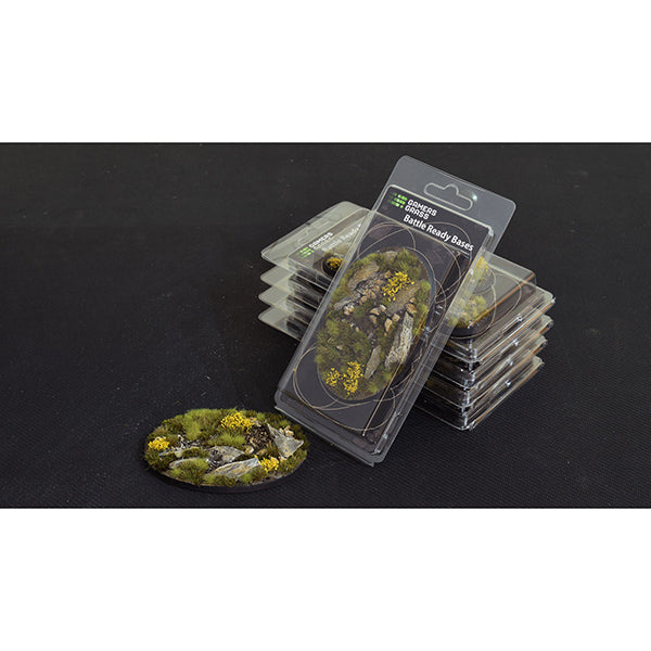 Battle Ready Bases: Highland- Oval 105mm (x1)- Oval 105mm (x1)