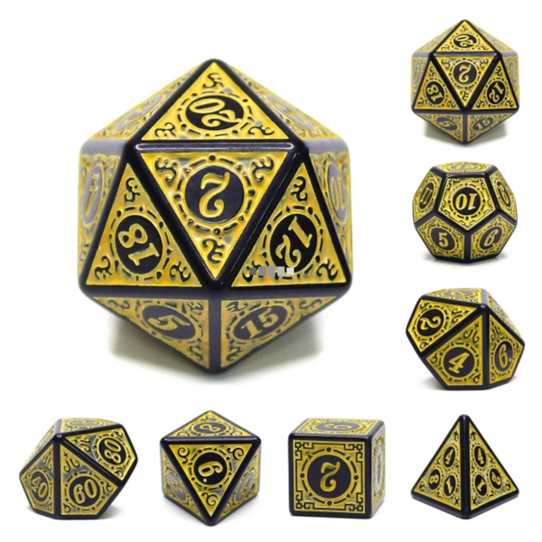 Magic Flame - Yellow RPG Dice Set