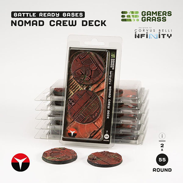 Battle Ready Bases: Nomad Crew Deck- Round 55mm (2x)