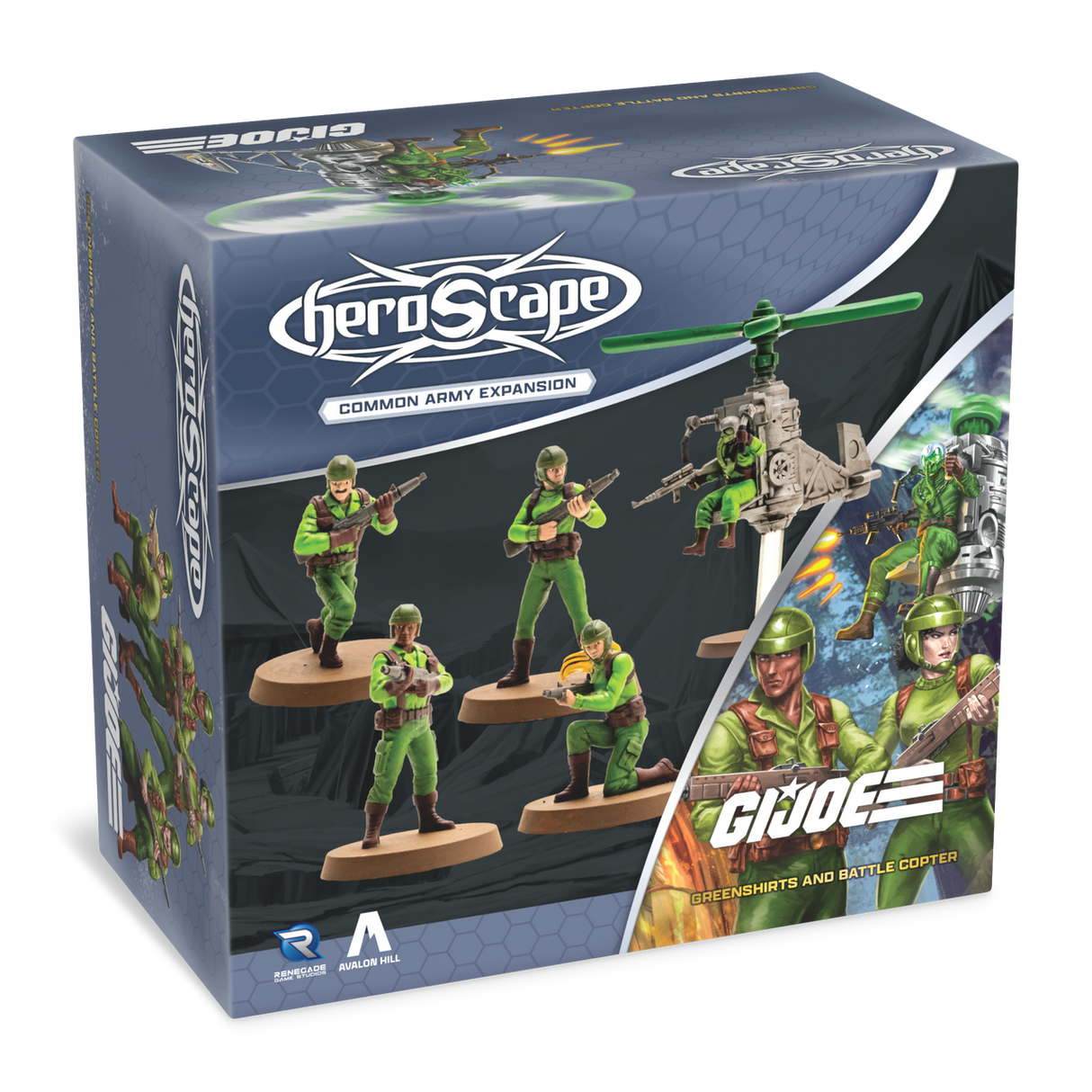G.I. JOE Heroscape Greenshirts and Battle Copter Army Expansion