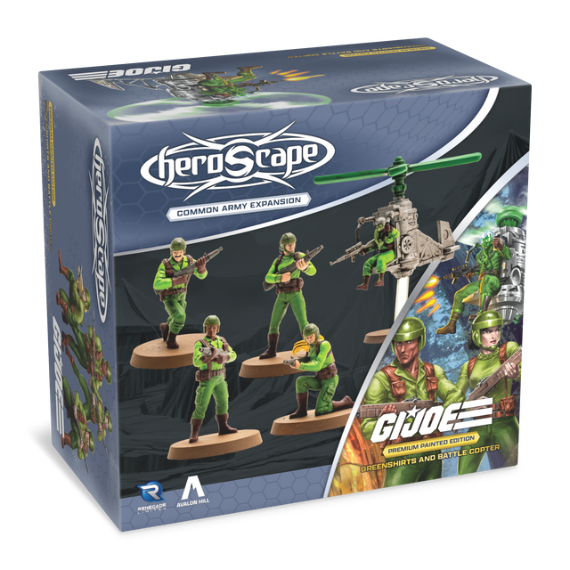 G.I. JOE Heroscape Greenshirts and Battle Copter Army Expansion Painted