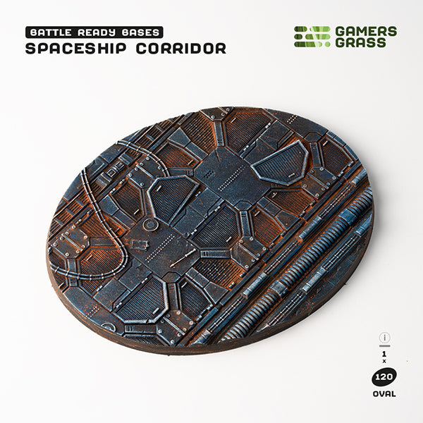 Battle Ready Bases: Spaceship Corridor- Oval 120mm (x1)- Oval 120mm (x1)
