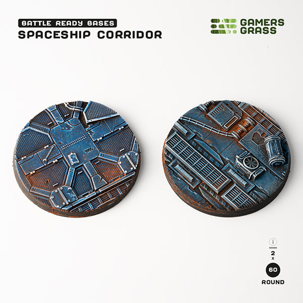 Battle Ready Bases: Spaceship Corridor- Round 60mm (x2)- Round 60mm (x2)