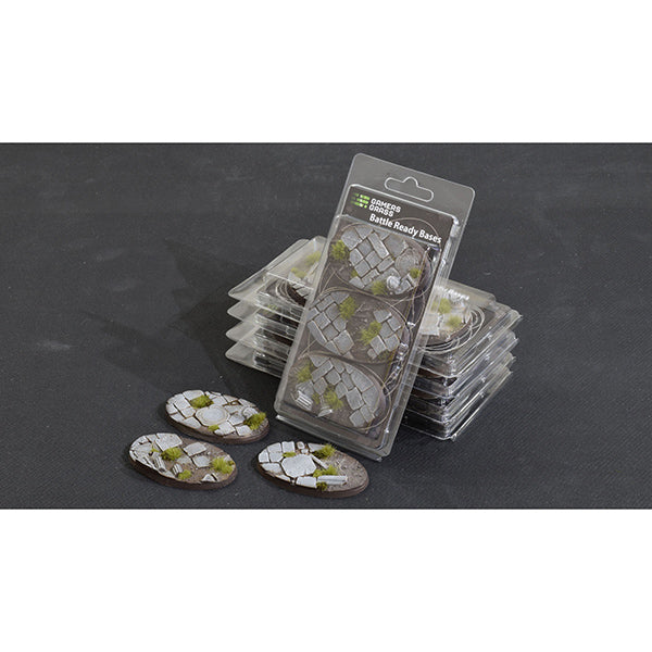 Battle Ready Bases: Temple- Oval 75mm (x3)- Oval 75mm (x3)