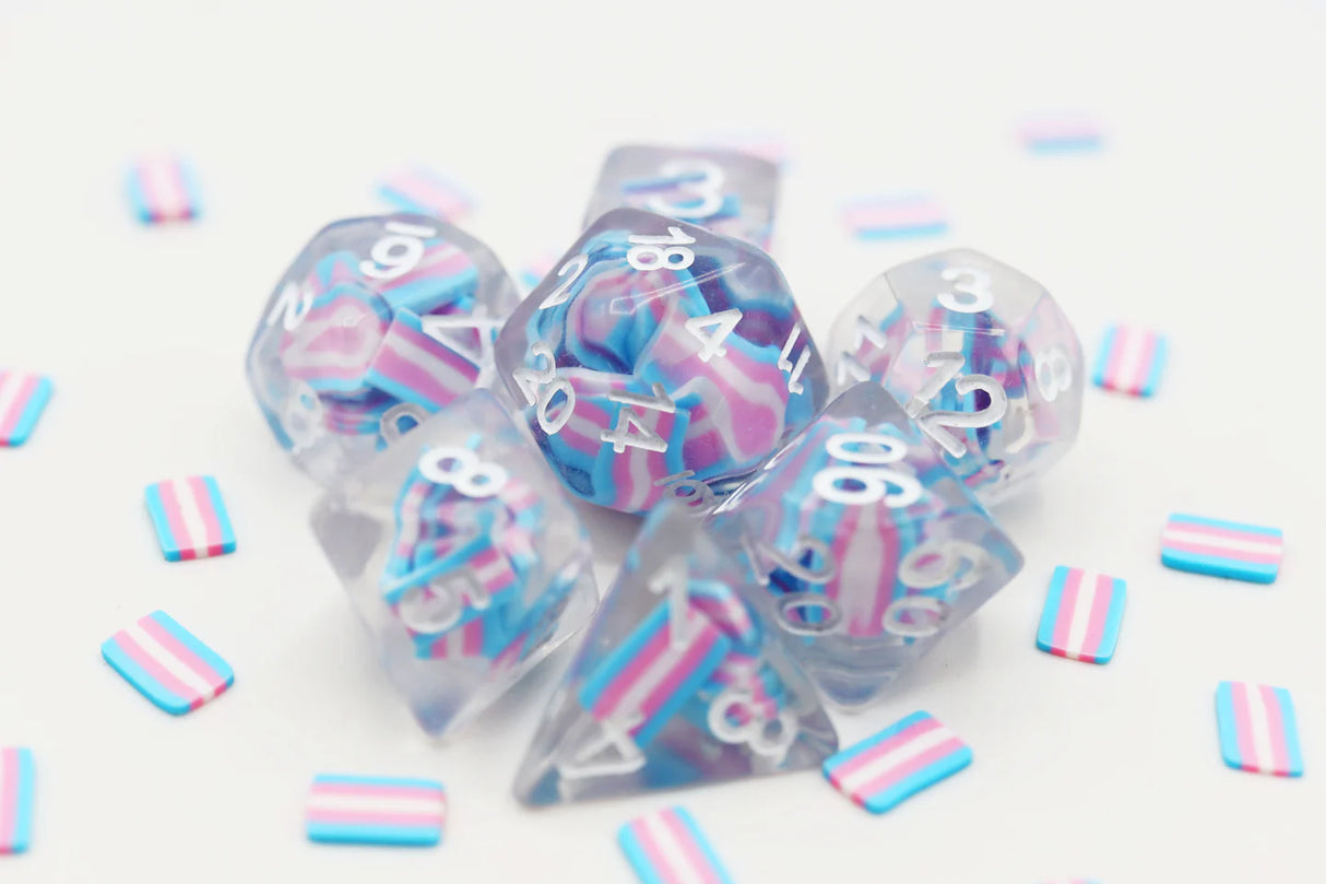 Transgender Flag RPG  Dice Set
