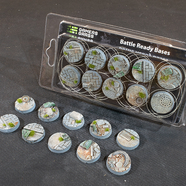 Battle Ready Bases: Urban Warfare- Round 25mm (x10)- Round 25mm (x10)