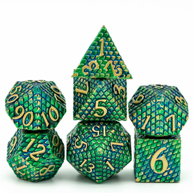 Dragon Scale: Venom - Metal RPG Dice Set