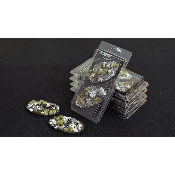 Battle Ready Bases: Winter- Oval 90mm (x2)- Oval 90mm (x2)