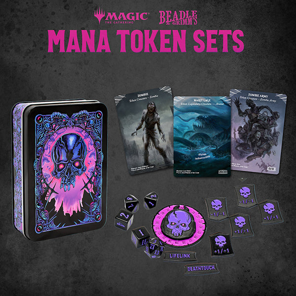 MTG: Token Set - Black Mana Metal Token Set