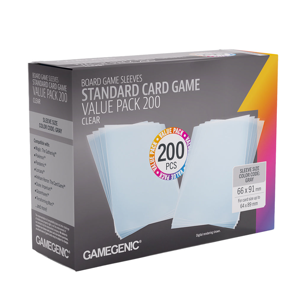 Prime Sleeves Standard Card Game-Size Value Pack 200