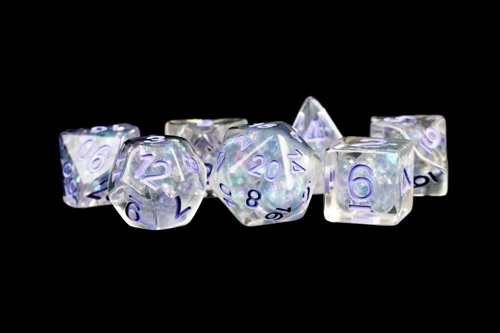 Pearl: Resin 7 Dice Set 16mm