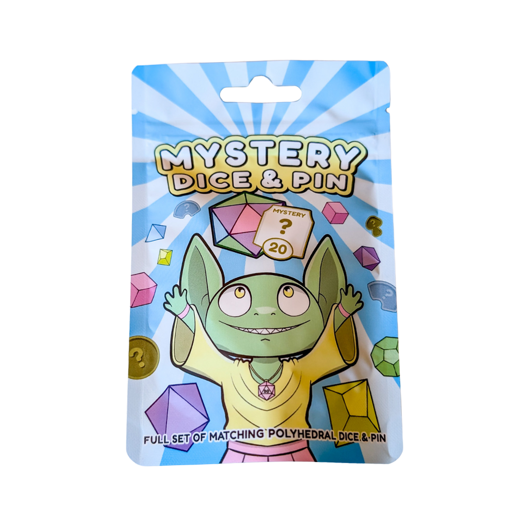 Mystery Dice Goblin: RPG Dice Set & Pin Mystery Bag