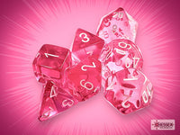 7-Die Set Translucent: Pink/White