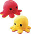 Reversible Octopus Plushie: Red and Yellow