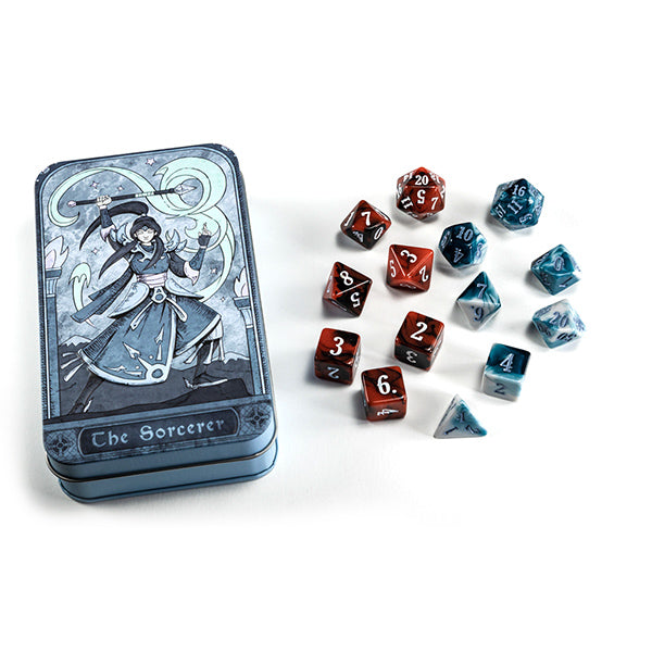 RPG Class Dice: Sorcerer Set Tin (14 Dice)