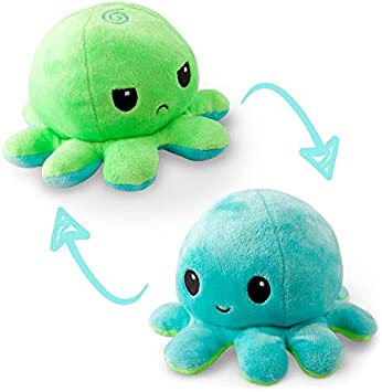 Reversible Octopus Plushie: Green and Aqua