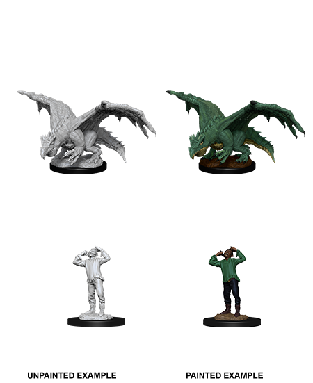 D&D Minis: Wave 11 - Green Dragon Wyrmling & Afflicted Elf