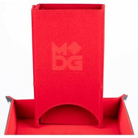 Fold Up Velvet Dice Tower: Red