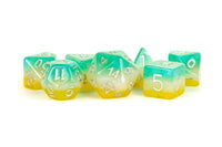 16mm Resin Poly Dice Set: Layered Stardust Tropics