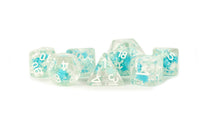 16mm Resin Poly Dice Set: Snowflake Dice