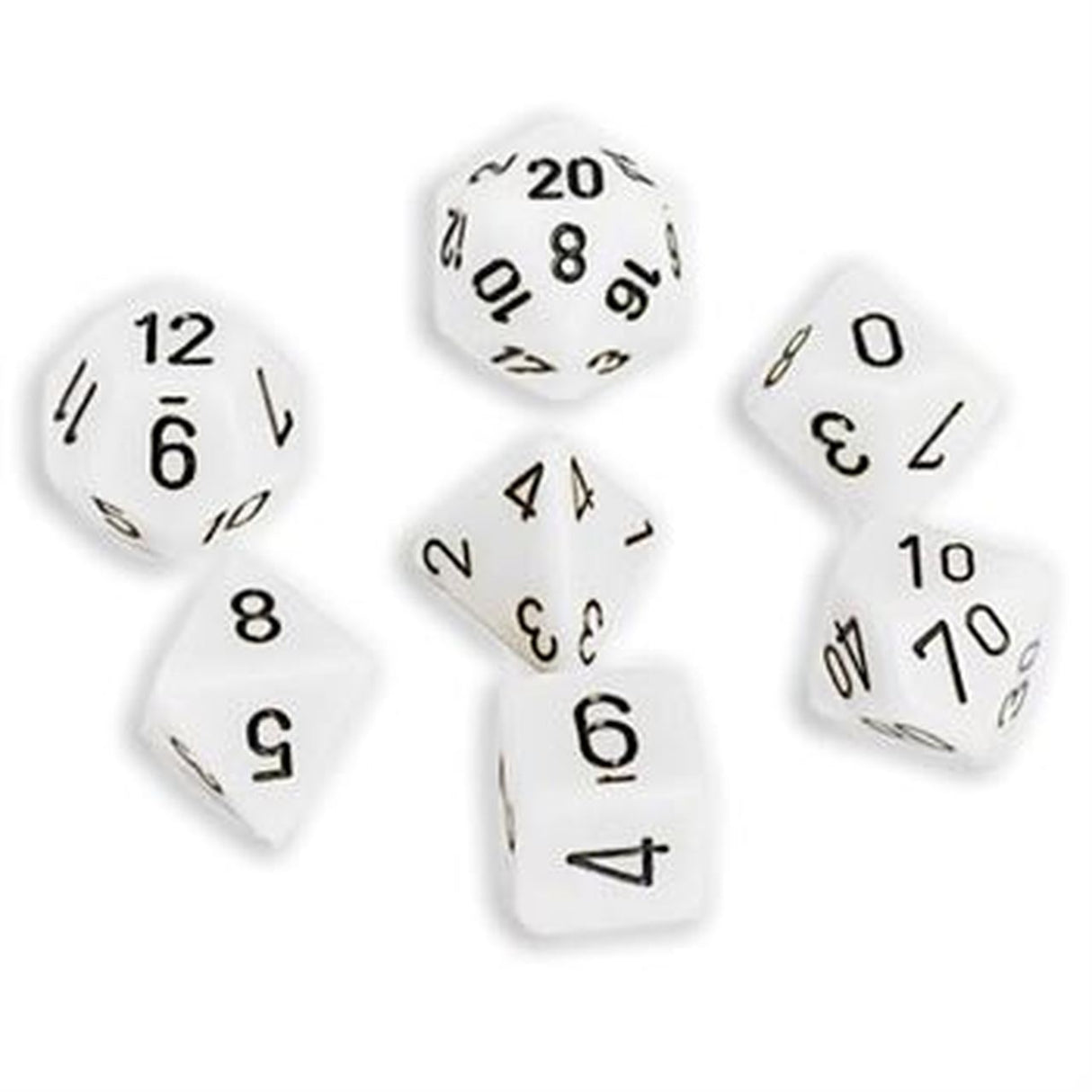 7 Die Set Opaque White/Black