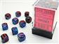 Gemini® 12mm d6 Black-Starlight/red Dice Block™ (36 dice)