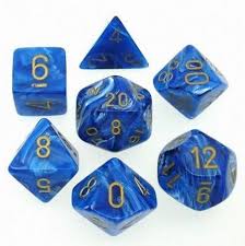 7-Die Set Vortex: Blue/Gold