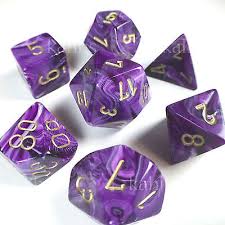 7-Die Set Vortex: Purple/Gold