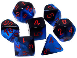 7-Die Set Gemini: Black-Starlight/Red