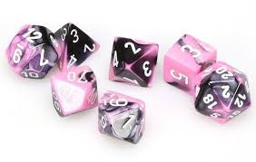 7-Die Set Gemini: Black-Pink/White