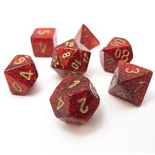 7-Die Set Glitter: Ruby/Gold