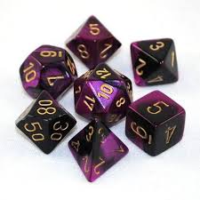 7-Die Set Gemini: Black-Purple/Gold