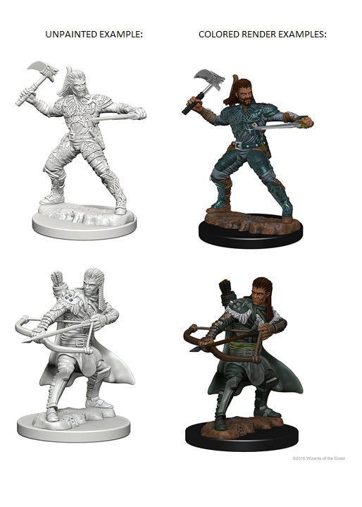 Dungeons & Dragons: Nolzur's Marvelous Unpainted Miniatures - Human Rangers