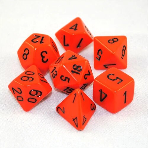7 Die Set Opaque Orange/Black