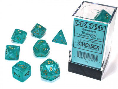 7-Die Set Borealis Luminary: Teal/gold