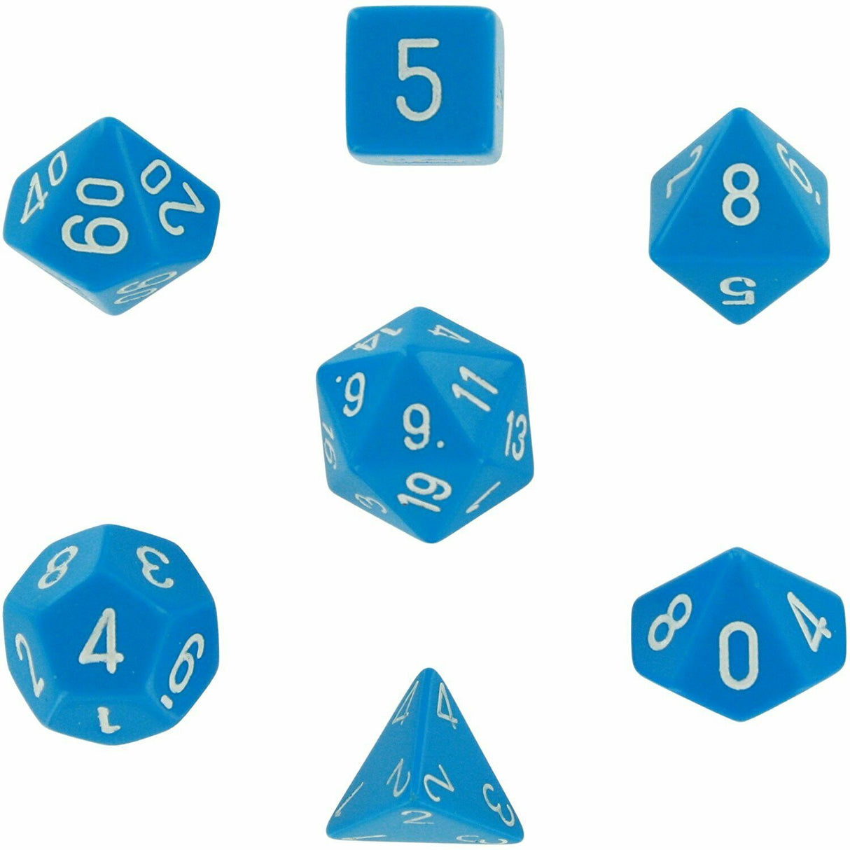 7 Die Set Opaque Light Blue/White