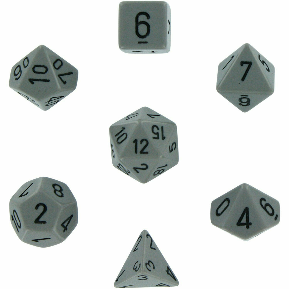 7 Die Set Opaque Dark Grey/Black