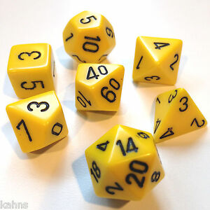 7 Die Set Opaque Yellow/Black