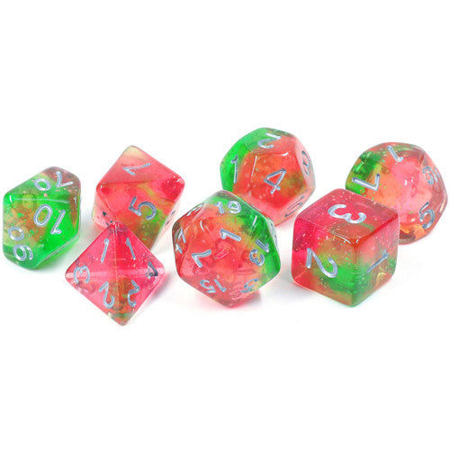 RPG Dice Set (7): Lotus Glowworm Semi-Transparent Resin