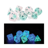 RPG Dice Set (7): Frosted Glowworm