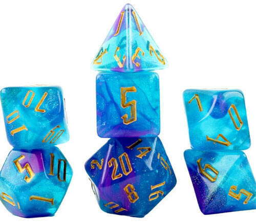 RPG Dice Set (7): Cerulean Nebula