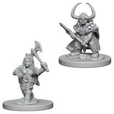 D&D Nolzur`s Unpainted Minis: Dwarf Female Barbarian