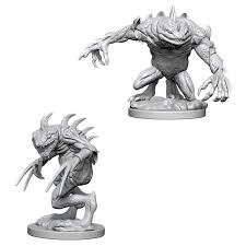 D&D Nolzur`s Unpainted Minis: Grey Slaad & Death Slaad