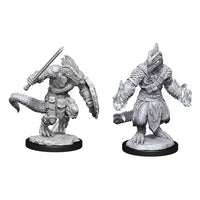 D&D Nolzur's Marvelous Unpainted Minis: W15 Lizardfolk Barbarian & Cleric