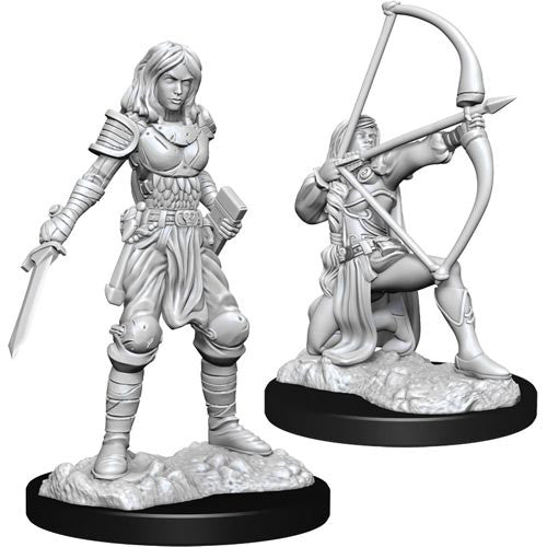 Pathfinder Battles Deep Cuts Unpainted Minis: W15 Female Human Fighter